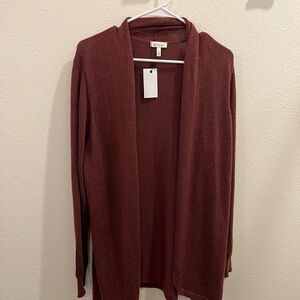 Ella Moss Rust Open Front Cardigan